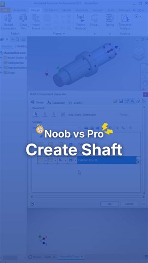 Noob vs Pro: Shaft Design in Autodesk Inventor