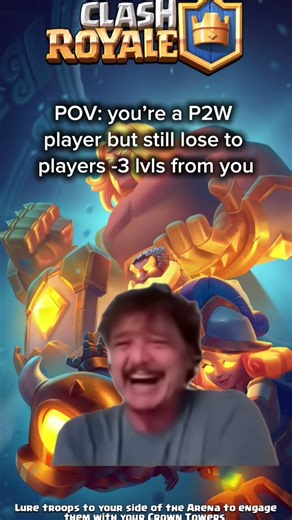 Being a P2W player is wild 😂 #gaming #clashroyale #shorts