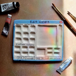 Handmade Ceramic Paint Palette: Y2K Microsoft Paint Inspired - Etsy UK