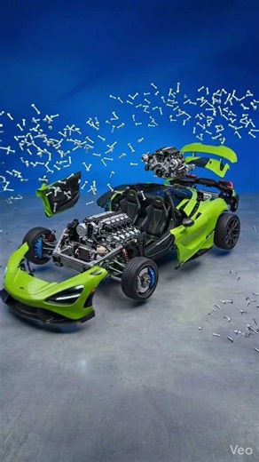 Car Builds Itself From Parts 😳 Satisfying Assembly #carbuild #satisfying #tansformation #viral #ai