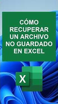 How to Recover an Unsaved File in Excel