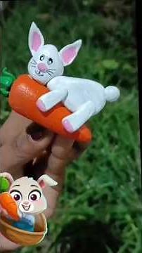 🐰✨ Cute Rabbit Clay Art ✨🐰#RabbitClayArt #ClayArt #ClayCraft #ClayArtForKids #craftyfun