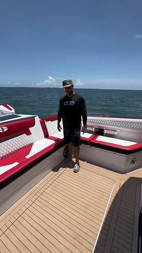 Let’s jump into the interior space of the new @Cigarette Racing 52’ Thunder. There’s a lot going on on this boat, so hang tight. We will go through it all. #CenterConsolesOnly #cigaretteracing #mercuryracing #boat #boatlife
