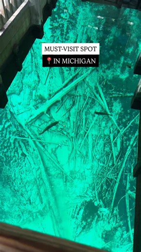 Important Details👇🏼 💧 Kitch-iti-kippi, Michigan’s largest freshwater spring, tucked away in Palms Book State Park. 🌲 💦 Peer down into teal, crystal-clear water so pure you can see fish gliding over ancient fallen trees, all from a self-operated raft that gently carries you across the surface. 🚣‍♀️ The spring stays a steady 45°F year-round, making it a breathtaking sight in every season. The raft ride takes just a few minutes, but the view is unforgettable. ⚠️ Tip: Bring cash for park entry