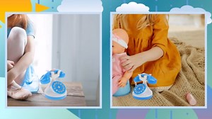 UPKOCH Retro Phone Toy - Classical Pretend Play Telephone with Interactive Dial for Kids 3+ | Blue Plastic Role Play Prop for Preschool Learning & Travel (4.13in)