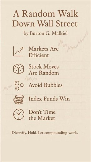 A Random Walk Down Wall Street in 10 Seconds | Investing Wisdom Simplified #shorts #booksummary