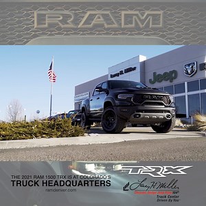 1.1K views · 24 reactions | The 2021 RAM 1500 TRX is here at your Colorado Truck Headquarters!  This beast of a truck features a Supercharged 6.2L HEMI® V8 engine, providing you with 702 horsepower and 650 lb-ft of torque. Yep, that makes it the MOST POWERFUL production street-legal half-ton pickup ever built.*  Come experience this monster for yourself TODAY!  1800 W 104th Ave, Denver CO *Based on horsepower. | Larry H. Miller Chrysler Dodge Jeep Ram 104th | Facebook