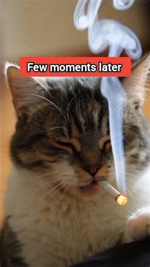 A kitty smoking 😂😂 #viral #cat #kitten #kitty #funnycats #animals #shortvideo #ai #shorts #trend