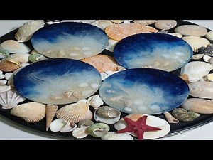 Resin Coaster Tutorial /How to make Resin Coaster/Beach Coaster