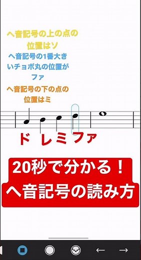 分かる！ヘ音記号の読み方 #楽譜の読み方 #へ音記号 #音楽 #ピアノ