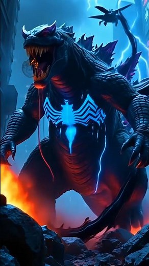 Venom entered in Godzilla 😱 #marvel #action