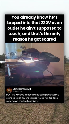 You already know he's tapped into that 220V oven outlet he ain't supposed to touch