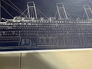 RMS Titanic 1997 Blueprint Reprint - Movie Prop, Titanic Film Memorabilia, Harland and Wolff, 14" X 48" Collectible Wall Art - Etsy