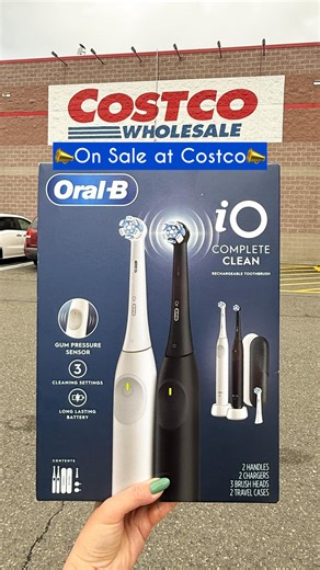 #OralBPartner #ad It’s time to switch your manual toothbrush to @oralb iO Complete Clean Electric Toothbrush (2-Pack) and stock up on the replacement toothbrush heads while both are on sale @costco in-store and online. The toothbrush is currently $30 off, making it $69.99 for 2 toothbrushes 🙌🏻 Oral-B iO Complete Clean is designed for an easy switch to electric brushes, with sensitive cleaning setting that makes the transition even easier. It also gives you 100% cleaner teeth in 1 week with its