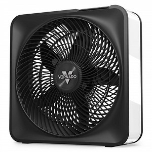Vornado Model 80 17.64 in. Diameter Box Fan in White with Cord Storage, Carry Handle, High Velocity FA1-0240-43
