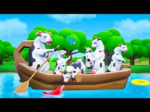 Funny Cows Boat Race - Cows Videos 3D Animals Cartoons | Funny Animals Cartoons 2022