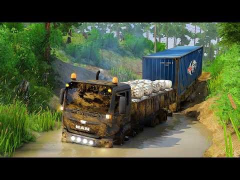 Truck Gets Completely Stuck in Muddy Mess | MudRunner Fails