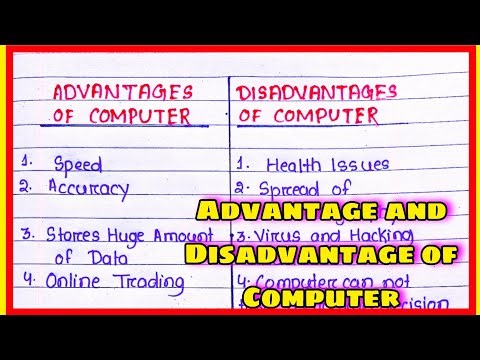 10 lines essay on advantage and disadvantage of computer in english l Essay on advanced of computer