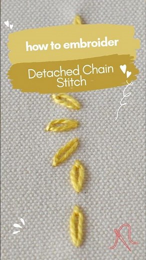 Master the Detached Chain Stitch in Minutes! #EmbroideryBasics