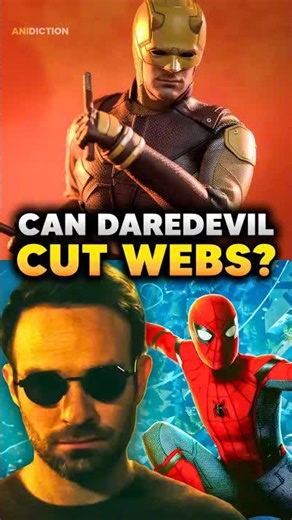 Can Daredevil’s billy club cut Spider-Man’s web? #spiderman #daredevil #mcu