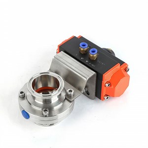 [Hot Item] Zero-Leak St-V01 Pneumatic Eccentric Flange Butterfly Valve for Viscous Fluids