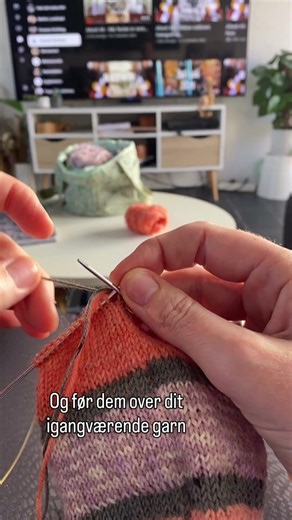 Sådan slipper du for at hæfte 100 ender 😅 #knitting