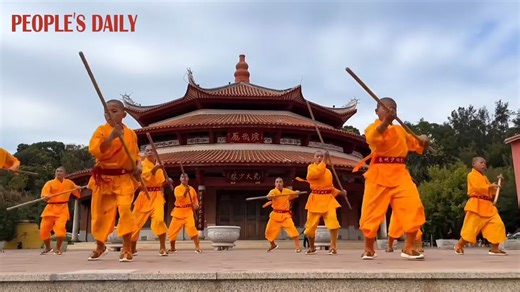 19K views · 203 reactions | Everybody's #KungFu fighting! A group of #KungFu artists blends power and grace in this invigorating performance at a Shaolin temple in southeast China’s Quanzhou. | People's Daily, China | Facebook