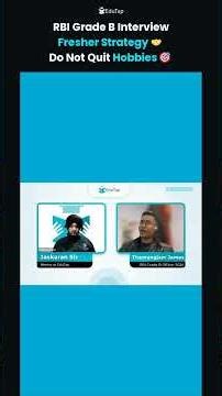 RBI Grade B Topper Reveals Fresher Interview Strategy | Honest Tips on Confidence and Hobbies