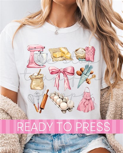 Coquette Baker Things Collage DTF Transfer - Ready to Press Heat Transfer - Etsy