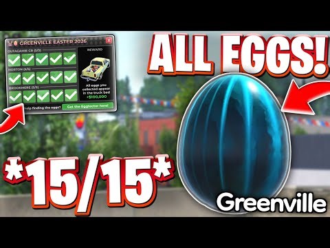 🧺*REAL* ALL 15 EGGS LOCATIONS IN GREENVILLE! ROBLOX GREENVILLE EASTER EGG HUNT EVENT 2026 TUTORIAL