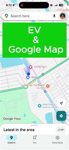 EV & Google Maps in Cambodia