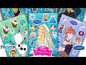 🎀 Paper DIY 🎀 Disney Princess Sticker Book 👑 Mermaid, Frozen, Rapunzel | Buku Stiker Cantik #98