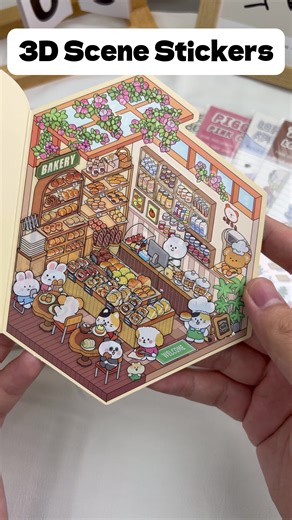 Mini cottage models 2/4 tweezers—reusable & safe. Stick on laptops/notebooks, DIY with friends. Sale ends soon—don’t miss! 🛒 #stickershop #stickers #sticker #3dsticker #3dstickers