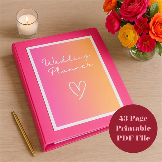 Printable Wedding Planner - Etsy
