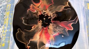 🔥The FIRE WITHIN Fluid Art Abstract Bloom Painting | Waterfall Acrylics