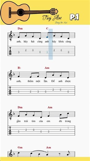 Tuý Âm (P.1) - tab guitar