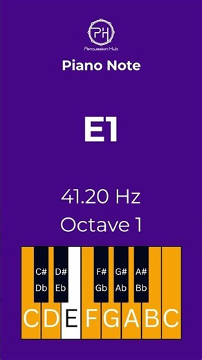 E1 Piano Note | 41.20 Hz | Ear Training