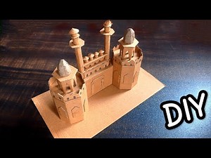 Red fort model | Lal kila kaise banye | cardboard red fort making at home