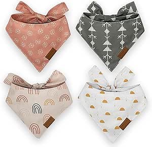 Dog Bandana 4 Pack, Summer Set, XL Size, Puppy Bandana, Large Bandana for Dogs, Dog Bandana Pack Large, Christmas, Thanksgiving