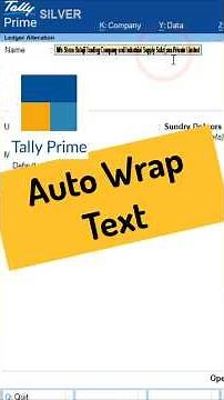 🚀 Auto Wrap Text Feature in Tally Prime 7.1 😲 | New Tally Update Trick