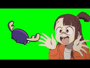 Invader Zim and Little Witch Academia Green Screen Akko and Mini Moose