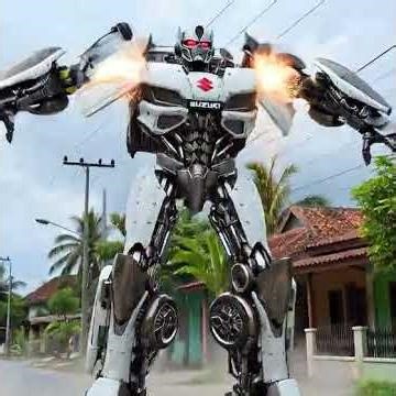 Suzuki Katana Transforms Into Alien Robot Transformers