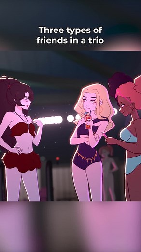 Trio friend groups. Tag your friends #msa #mystoryanimated #friends #meme #friendship #trending