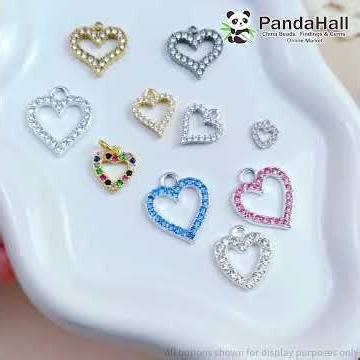 Heart Rhinestone Charm Necklace #pendantnecklace #necklace #necklacedesigns #heartjewelry #shorts