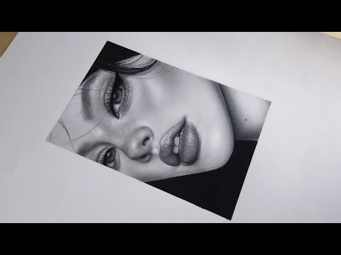 how to draw a realistic female face with graphite pencils