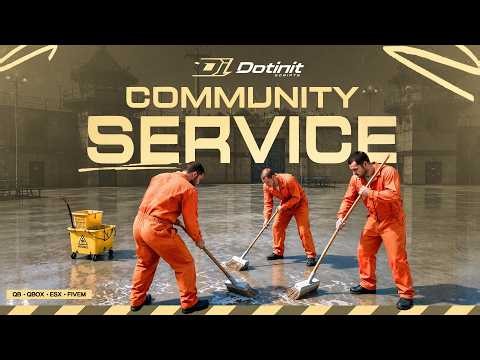 COMMUNITY SERVICE | ESX / QBCORE / QBOX | DOTINIT SCRIPTS #fivem #dotinit #qbcore #qbox #esx