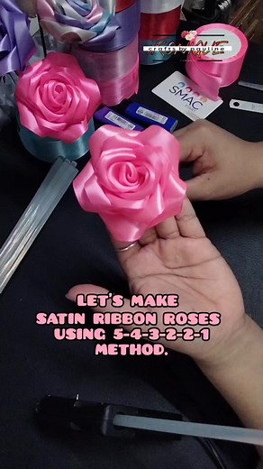 36K views · 165 reactions | SATIN RIBBON ROSES TUTORIAL USING 5-4-3-2-2 METHOD . #ikoniquecraftsbypauline #craftsbypauline #satinroses #satinrosetutorial #satinflowers #tutorials #diyflowers #flowerbouquet #diy #flowers | iKonique Crafts by Pauline | Facebook