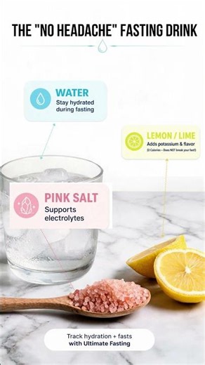 The “No Headache” fasting drink 💧 #hydratation #intermittentfasting