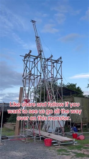 The Scariest Scaffolding Swing Ever | Construction Videos