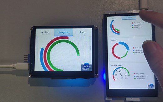 开源2块GUI开发板，lvgl移植